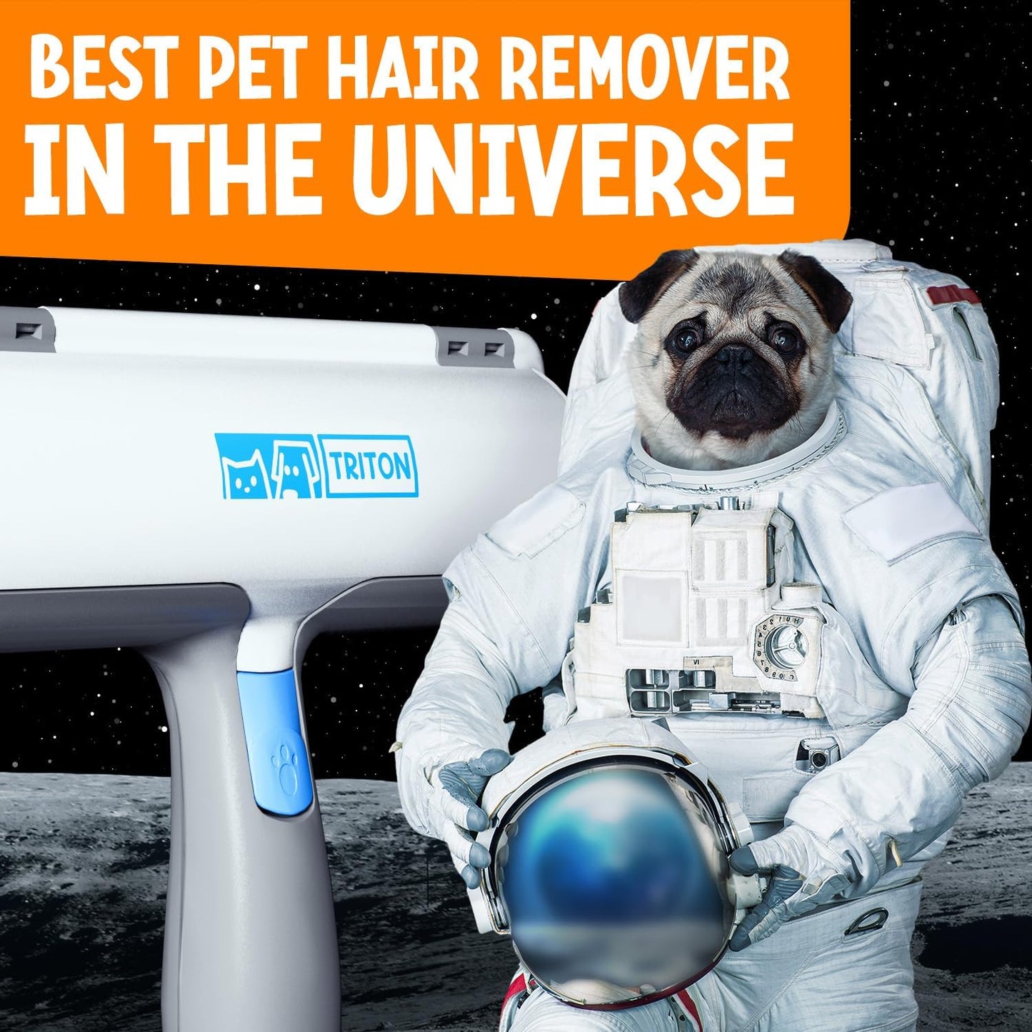 Pet Hair Removal Tool W/Fur Trapping Compartment and Detachable Handle, 60% Smaller Storage Size, Reusable Shedding Roller, Cat and Dog Hair Remover for Car, Furniture, Carpet (Gray/White)