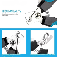 Professional Pet Nail Clipper with Safety Guard Stainless Steel Scissors Cat Dog for Claw Care Grooming Supplies Size Fits