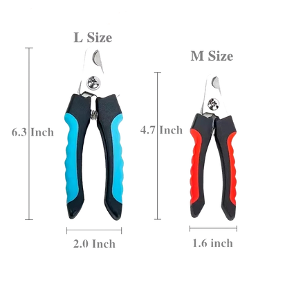 Professional Pet Nail Clipper with Safety Guard Stainless Steel Scissors Cat Dog for Claw Care Grooming Supplies Size Fits