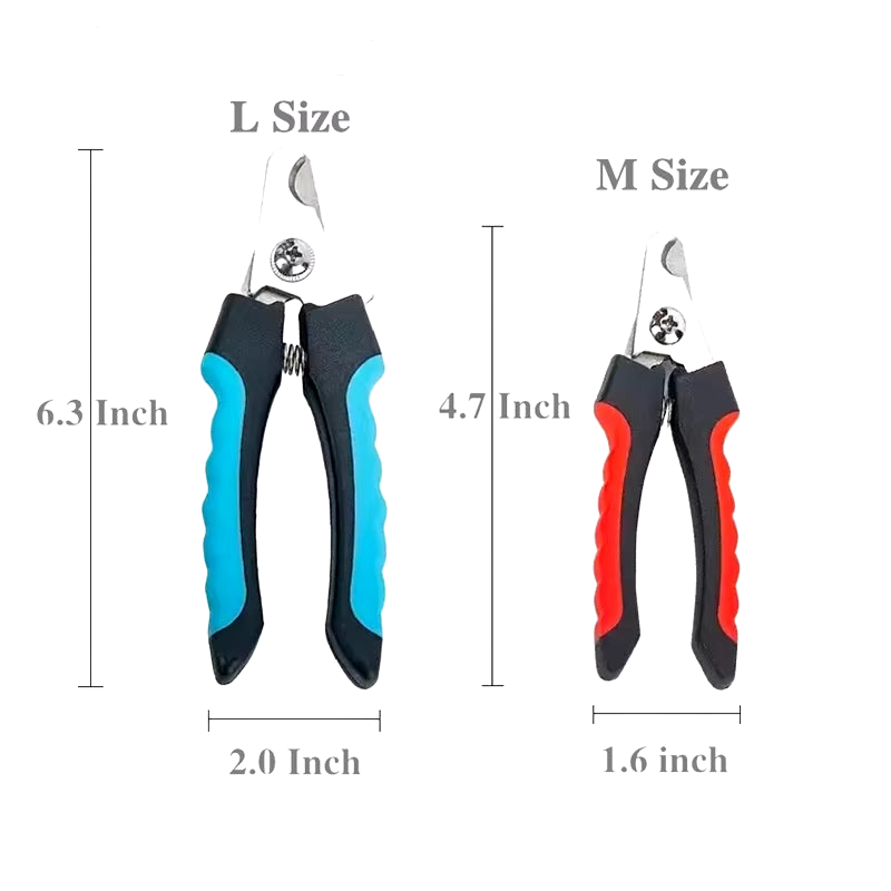 Professional Pet Nail Clipper with Safety Guard Stainless Steel Scissors Cat Dog for Claw Care Grooming Supplies Size Fits